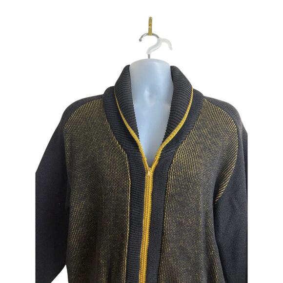 Seattle Knitting Mills Penguin Cardigan Mens Size L Black Vintage 60's Sweater - Picture 4 of 14